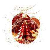 Weihnachtskarten-Dekore