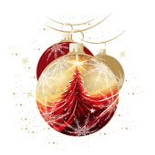 Weihnachtskarten-Dekore