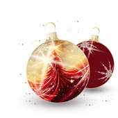 Weihnachtskarten-Dekore