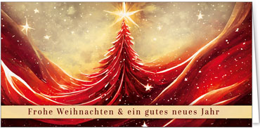 2025 für Firmen | Kategorie Rote Impressionen | Motiv: Schwungvolle Baumfantasie - Artikel Nummer 41995