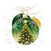 Weihnachtskarten-Dekore