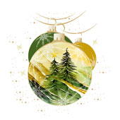 Weihnachtskarten-Dekore