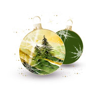 Weihnachtskarten-Dekore