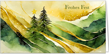 2025 für Firmen | Kategorie - Weihnachts Aquarelle - | Motiv: Malerisches Wintermärchen - Artikel Nummer 41997