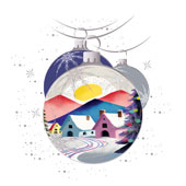 Weihnachtskarten-Dekore