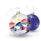 Weihnachtskarten-Dekore