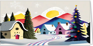 2025  | Motiv: Kindliches Winterdorf - Artikel Nummer 41998