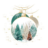 Weihnachtskarten-Dekore