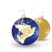 Weihnachtskarten-Dekore