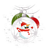 Weihnachtskarten-Dekore