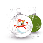 Weihnachtskarten-Dekore