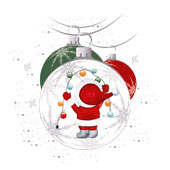 Weihnachtskarten-Dekore