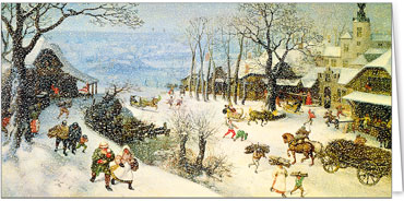 2025 für Firmen | Alte Meister | Motiv: Lucas van Valckenborch / Winterlandschaft (1586) - Artikel Nummer 42010