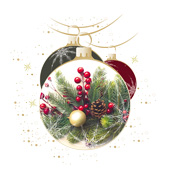 Weihnachtskarten-Dekore