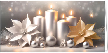 2025 für Firmen | Kategorie Silberne Impressionen | Motiv: Königssterne - Artikel Nummer 42023