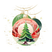 Weihnachtskarten-Dekore