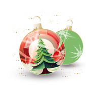 Weihnachtskarten-Dekore