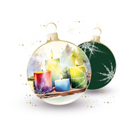 Weihnachtskarten-Dekore