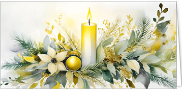 2025 für Firmen | Kategorie - Weihnachts Aquarelle - | Motiv: Friedenslicht - Artikel Nummer 42033