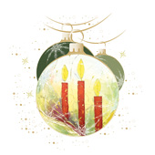 Weihnachtskarten-Dekore