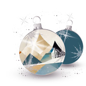 Weihnachtskarten-Dekore