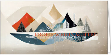 2025 für Firmen | Kategorie Internationale Weihnachtsgrüße | Motiv: Landschaftsabstrakt - Artikel Nummer 42036