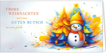 2025 für Firmen | Kategorie Humor | Motiv: Schneemannsversteck - Artikel Nummer 42038