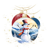 Weihnachtskarten-Dekore