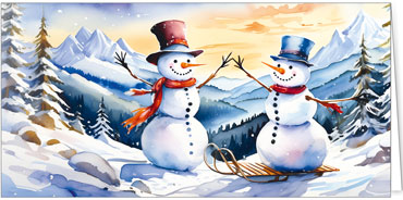 2025 für Firmen | Kategorie Humor | Motiv: Schneemannsfeier - Artikel Nummer 42039