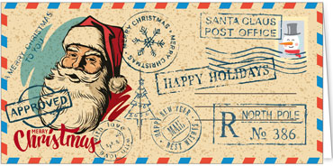 2025 für Firmen | Kategorie - Nostalgie und Retro - | Motiv: Christmas Postkarte - Artikel Nummer 42045