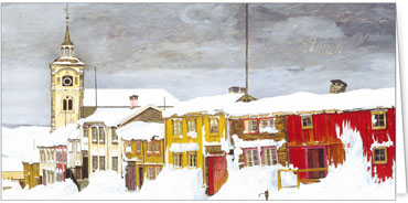 2025 für Firmen | Alte Meister | Motiv: Harald Sohlberg Straße in Røros im Winter (1903) - Artikel Nummer 42048