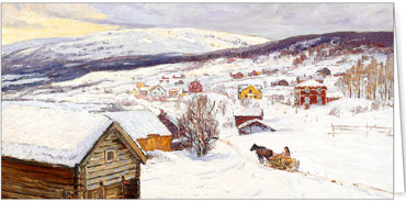 2025 für Firmen | Alte Meister | Motiv: Anton Genberg Nachmittagsstimmung - Åre (ca. 1917) - Artikel Nummer 42049