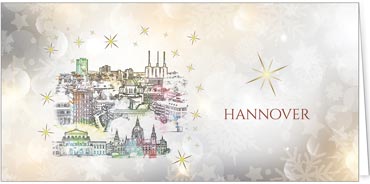 2025 für Firmen | Kategorie Städte Karten | Motiv: Hannover - Pop Art - Artikel Nummer 51007