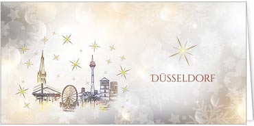 2025 für Firmen | Kategorie Städte Karten | Motiv: Düsseldorf - Pop Art - Artikel Nummer 51010