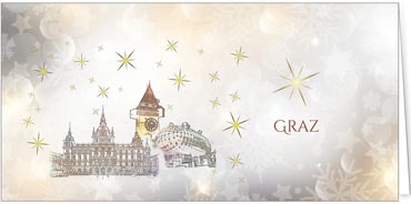 2025 für Firmen | Kategorie Städte Karten | Motiv: Graz - Pop Art - Artikel Nummer 51054