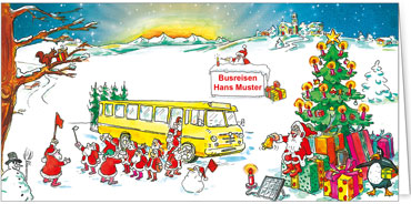 2025 für Firmen | Kategorie - Branchenkarten | Motiv: Busreisen - Artikel Nummer 52005