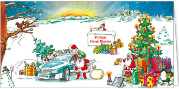 2025 für Firmen | Kategorie - Branchenkarten | Motiv: Polizei - Artikel Nummer 52009