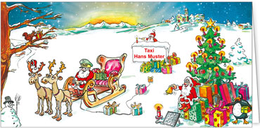 2025 für Firmen | Kategorie - Branchenkarten | Motiv: Taxi  - Artikel Nummer 52012