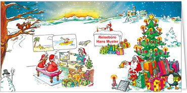 2025 für Firmen | Kategorie - Branchenkarten | Motiv: Reisebüro - Artikel Nummer 52013