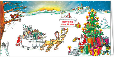 2025 für Firmen | Kategorie - Branchenkarten | Motiv: Recycling - Artikel Nummer 52015