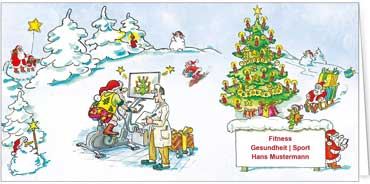 2025 für Firmen | Kategorie - Branchenkarten | Motiv: Fitness - Artikel Nummer 7002-801