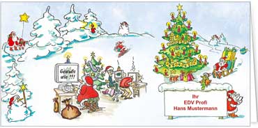 2025 für Firmen | Kategorie - Branchenkarten | Motiv: EDV - Artikel Nummer 7003-801