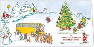 2025 für Firmen | Kategorie - Branchenkarten | Motiv: Busreisen - Artikel Nummer 7005-801