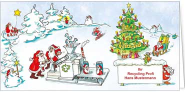 2025 für Firmen | Kategorie - Branchenkarten | Motiv: Recycling - Artikel Nummer 7013-801
