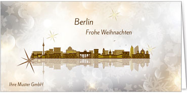 2025 für Firmen | Kategorie Städte Karten | Motiv: Berlin - Modern (Gold) - Artikel Nummer 7031-800