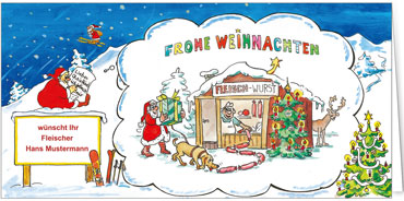 2025 für Firmen | Kategorie - Branchenkarten | Motiv: Metzger - Artikel Nummer 7068-803