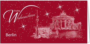 2025 für Firmen | Kategorie Städte Karten | Motiv: Berlin - Sightseeing (Rot) - Artikel Nummer 7081-805