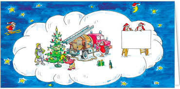 2025 für Firmen | Kategorie - Branchenkarten | Motiv: Vorsicht Feuer - Artikel Nummer 7096-813