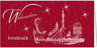 2025 für Firmen | Kategorie Städte Karten | Motiv: Innsbruck - Sightseeing (Rot) - Artikel Nummer 7101-805