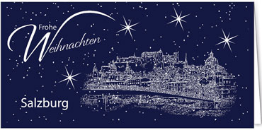 2025 für Firmen | Kategorie Städte Karten | Motiv: Salzburg - Sightseeing (Blau) - Artikel Nummer 7104-804